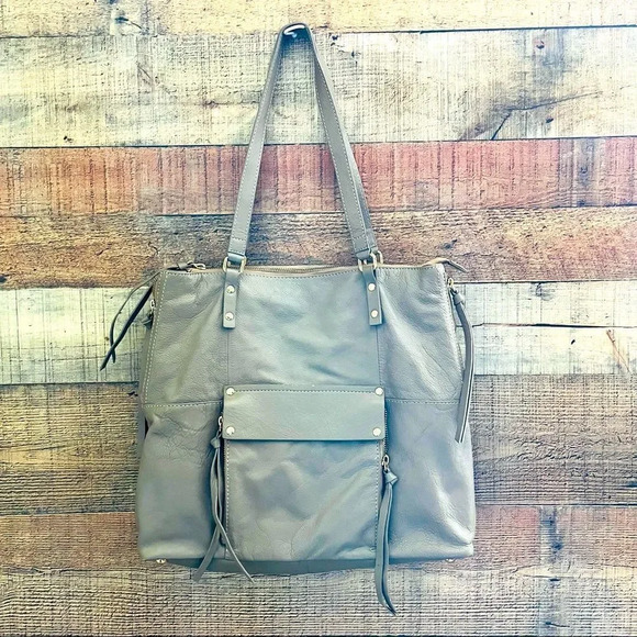 Kooba Leather Everette Tote Bag Taupe - Picture 2 of 12